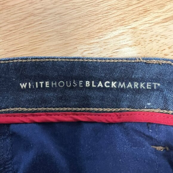 WHBM The Sculpt Skinny Ankle Jeans Dark Wash Mid Rise Size 2 - Picture 7 of 9